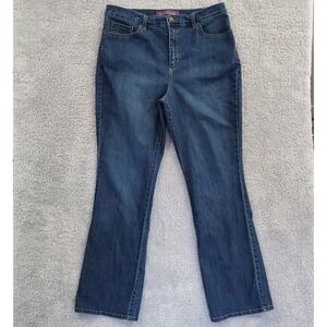 Gloria Vanderbilt Amanda Straight Jeans Women's Size 12 Blue High Rise 5-Pocket